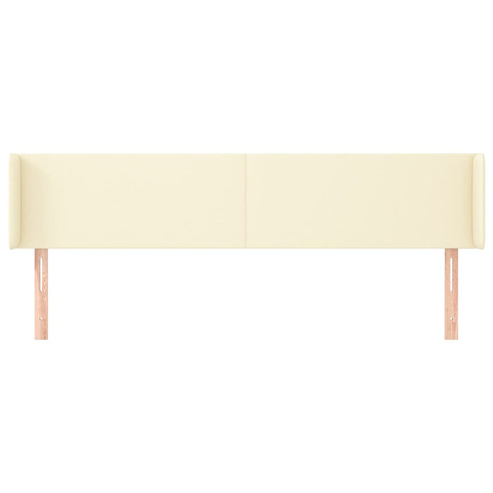 Tăblie de pat cu aripioare crem 163x16x78/88 cm piele ecologică - WALTI WALTI