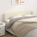 Tăblie de pat cu aripioare crem 163x16x78/88 cm piele ecologică - WALTI WALTI