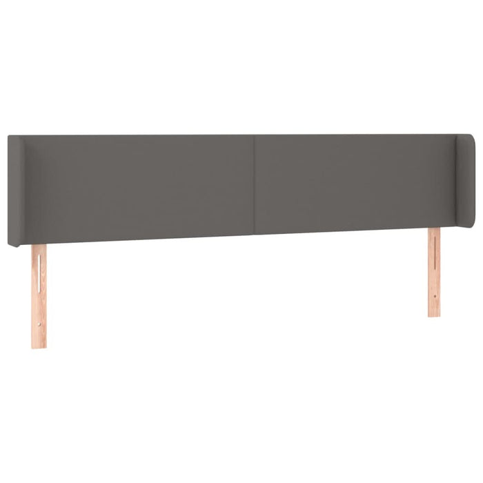 Tăblie de pat cu aripioare gri 163x16x78/88 cm piele ecologică - WALTI WALTI