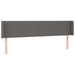 Tăblie de pat cu aripioare gri 163x16x78/88 cm piele ecologică - WALTI WALTI