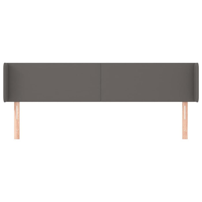 Tăblie de pat cu aripioare gri 163x16x78/88 cm piele ecologică - WALTI WALTI
