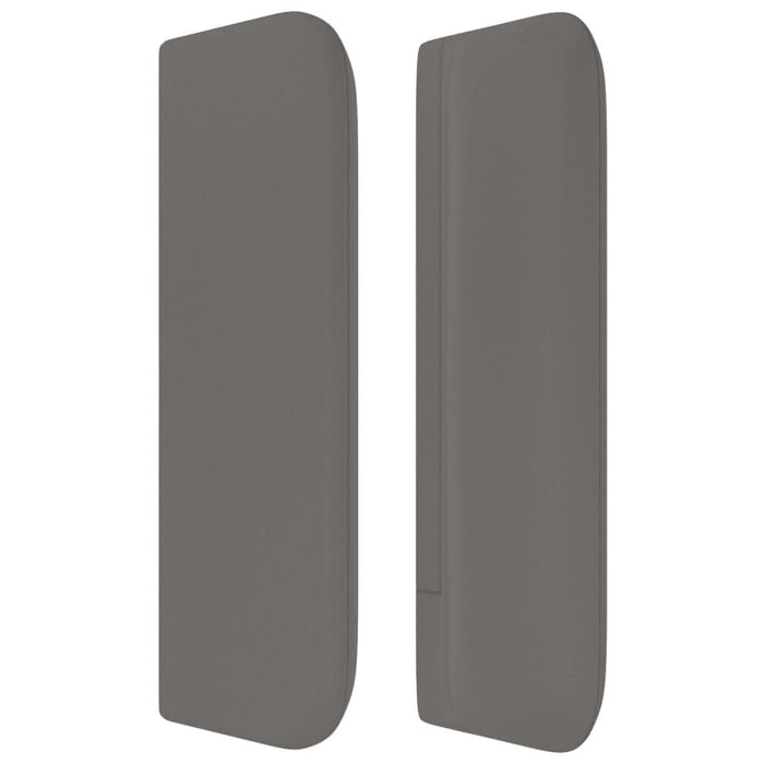 Tăblie de pat cu aripioare gri 163x16x78/88 cm piele ecologică - WALTI WALTI
