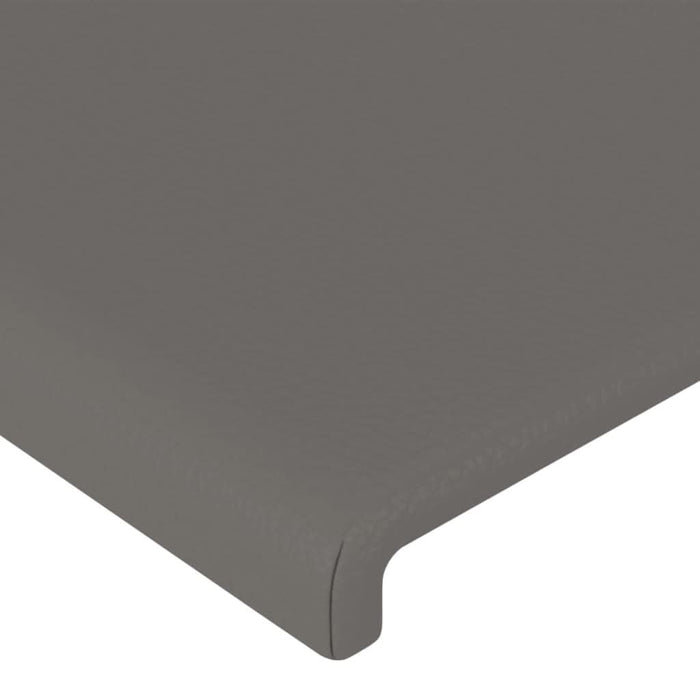 Tăblie de pat cu aripioare gri 163x16x78/88 cm piele ecologică - WALTI WALTI