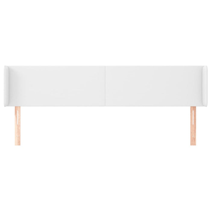 Tăblie de pat cu aripioare alb 183x16x78/88 cm piele ecologică - WALTI WALTI