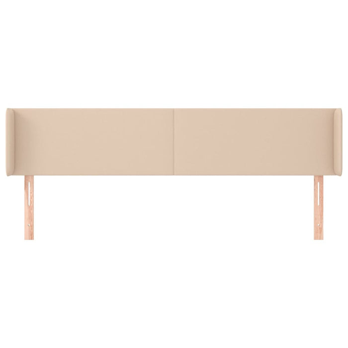 Tăblie pat cu aripioare cappuccino 183x16x78/88 cm piele eco WALTI