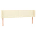 Tăblie de pat cu aripioare crem 203x16x78/88 cm piele ecologică - WALTI WALTI
