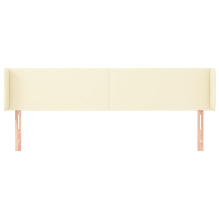 Tăblie de pat cu aripioare crem 203x16x78/88 cm piele ecologică - WALTI WALTI