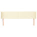 Tăblie de pat cu aripioare crem 203x16x78/88 cm piele ecologică - WALTI WALTI