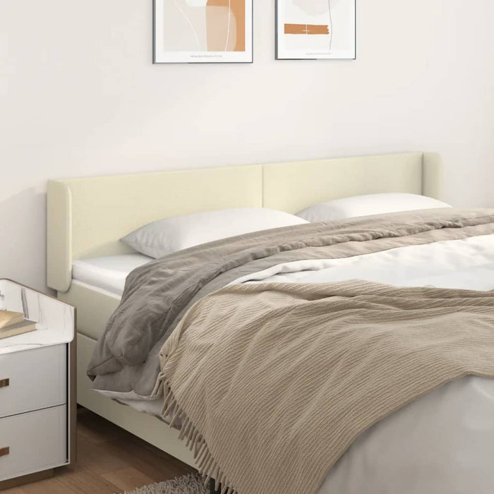 Tăblie de pat cu aripioare crem 203x16x78/88 cm piele ecologică - WALTI WALTI