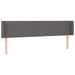 Tăblie de pat cu aripioare gri 203x16x78/88 cm piele ecologică - WALTI WALTI