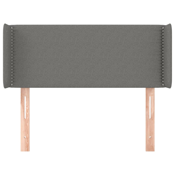 Tăblie de pat cu aripioare gri închis 83x16x78/88 cm textil WALTI