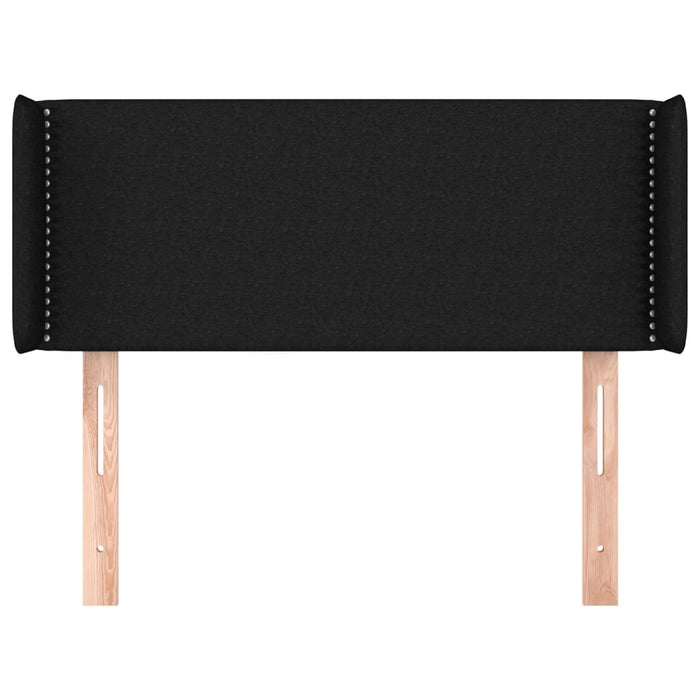 Tăblie de pat cu aripioare negru 83x16x78/88 cm textil - WALTI WALTI