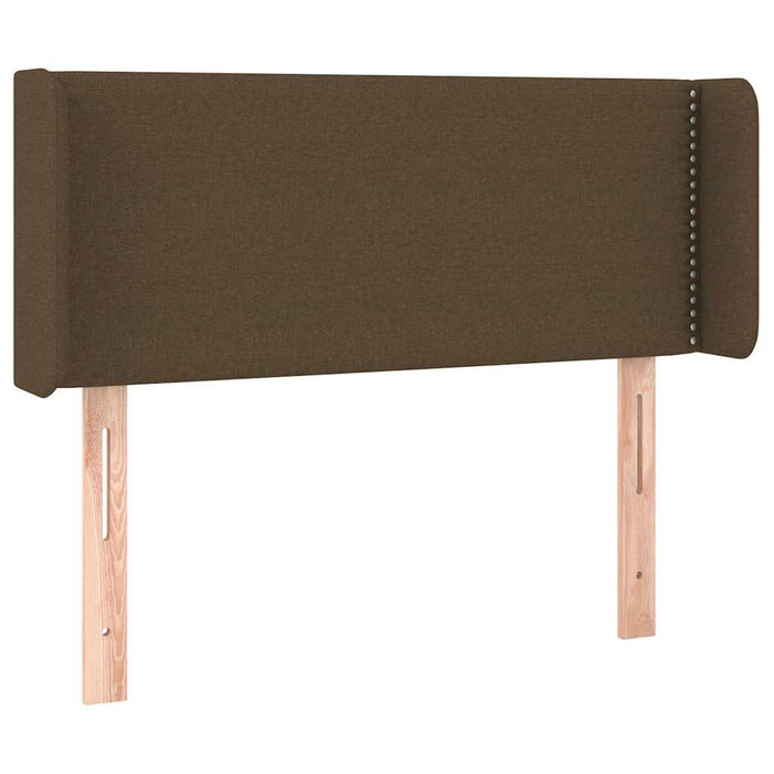 Tăblie de pat cu aripioare maro închis 83x16x78/88 cm textil WALTI