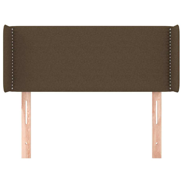 Tăblie de pat cu aripioare maro închis 83x16x78/88 cm textil WALTI