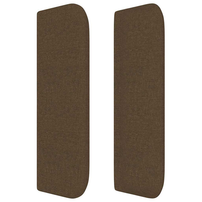 Tăblie de pat cu aripioare maro închis 83x16x78/88 cm textil WALTI