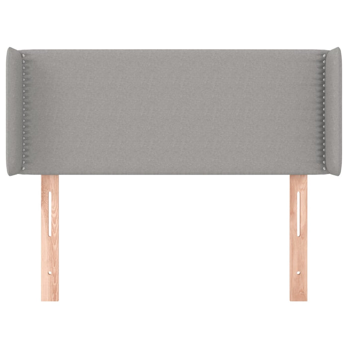Tăblie de pat cu aripioare gri deschis 93x16x78/88 cm textil WALTI