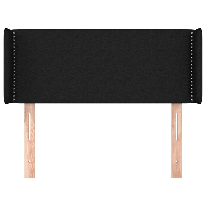Tăblie de pat cu aripioare negru 93x16x78/88 cm textil - WALTI WALTI