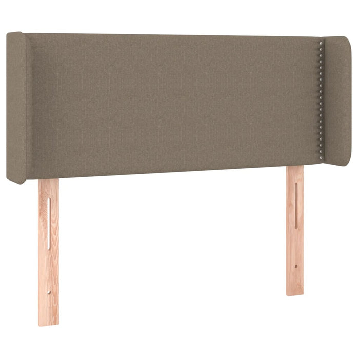 Tăblie de pat cu aripioare gri taupe 93x16x78/88 cm textil WALTI