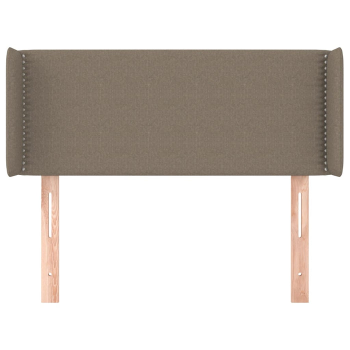 Tăblie de pat cu aripioare gri taupe 93x16x78/88 cm textil WALTI