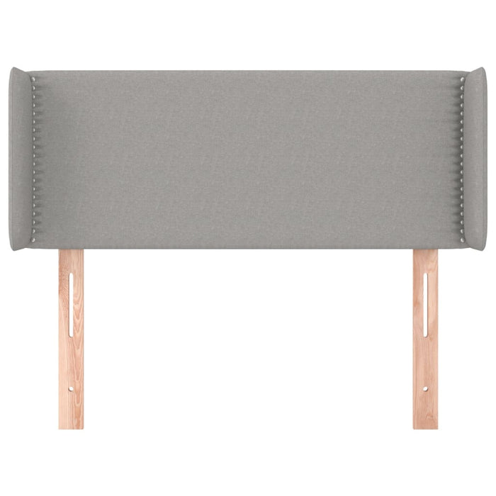 Tăblie de pat cu aripioare gri deschis 103x16x78/88 cm textil WALTI