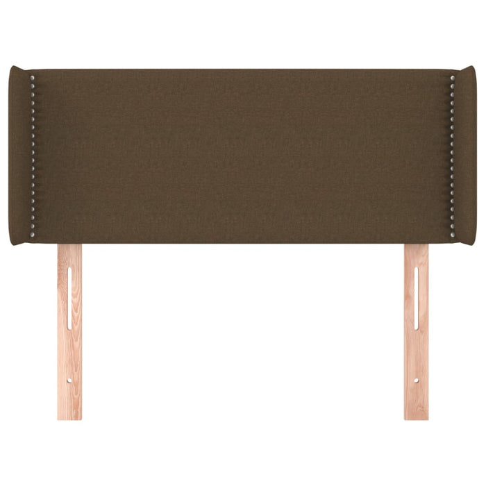 Tăblie de pat cu aripioare maro închis 103x16x78/88 cm textil - WALTI WALTI