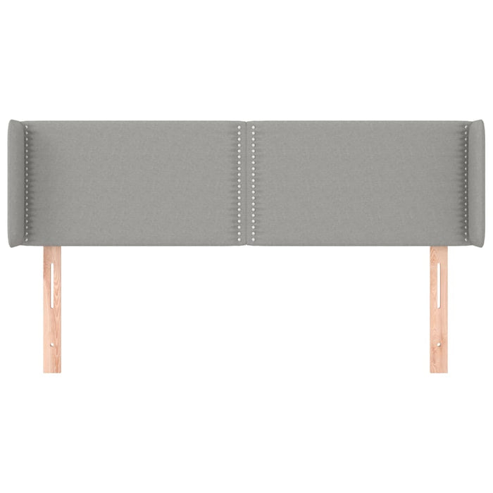 Tăblie de pat cu aripioare gri deschis 147x16x78/88 cm textil - WALTI WALTI