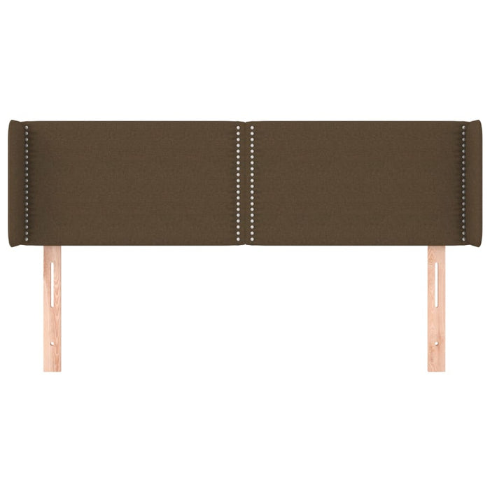 Tăblie de pat cu aripioare maro închis 147x16x78/88 cm textil - WALTI WALTI
