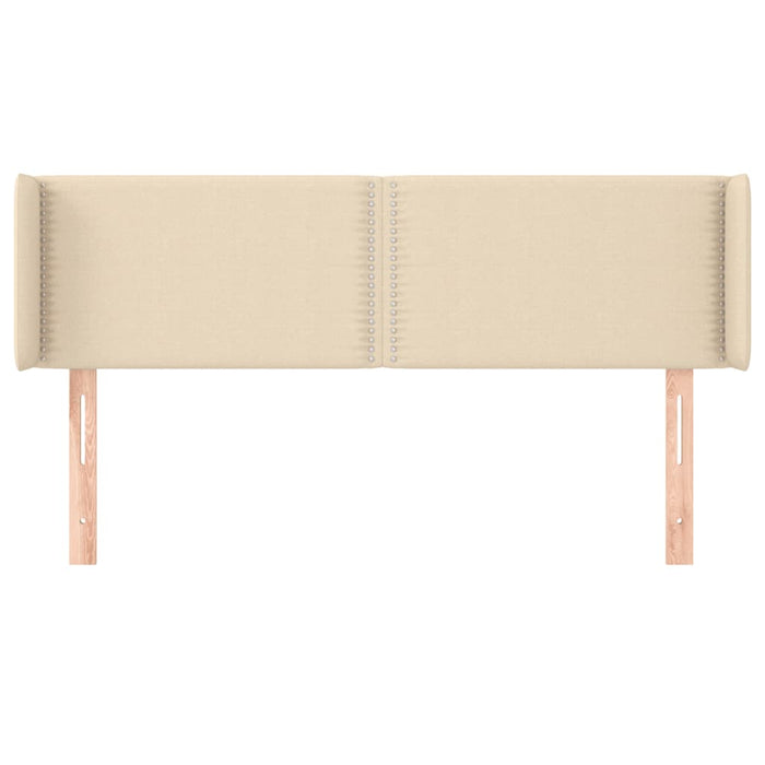 Tăblie de pat cu aripioare crem 147x16x78/88 cm textil WALTI