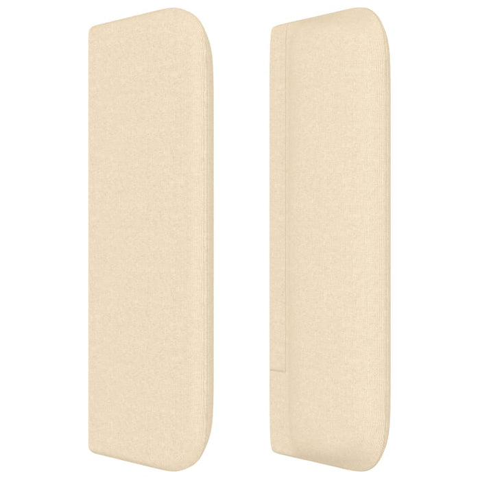 Tăblie de pat cu aripioare crem 147x16x78/88 cm textil WALTI