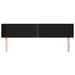 Tăblie de pat cu aripioare negru 163x16x78/88 cm textil - WALTI WALTI