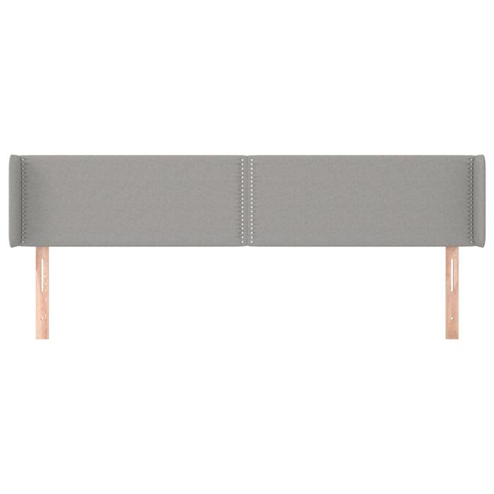 Tăblie de pat cu aripioare gri deschis 183x16x78/88 cm textil WALTI