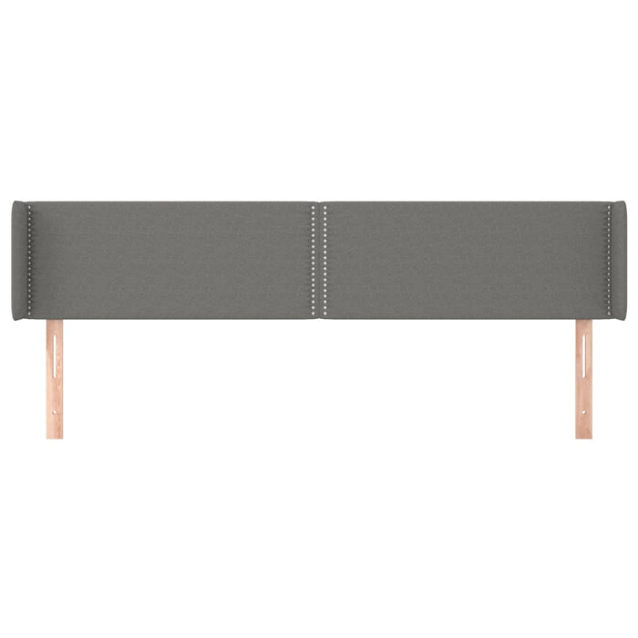 Tăblie de pat cu aripioare gri închis 183x16x78/88 cm textil - WALTI WALTI
