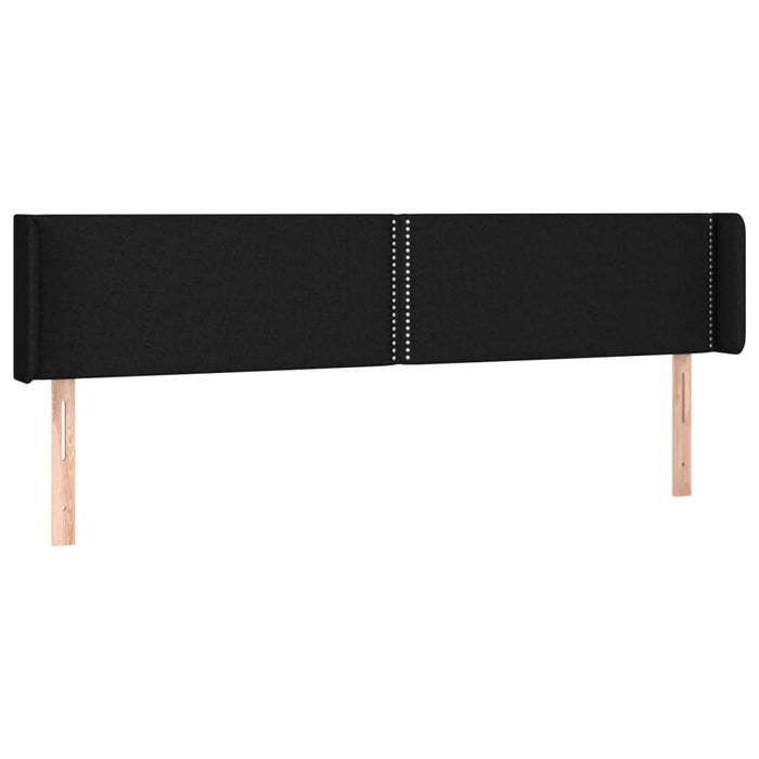 Tăblie de pat cu aripioare negru 183x16x78/88 cm textil - WALTI WALTI