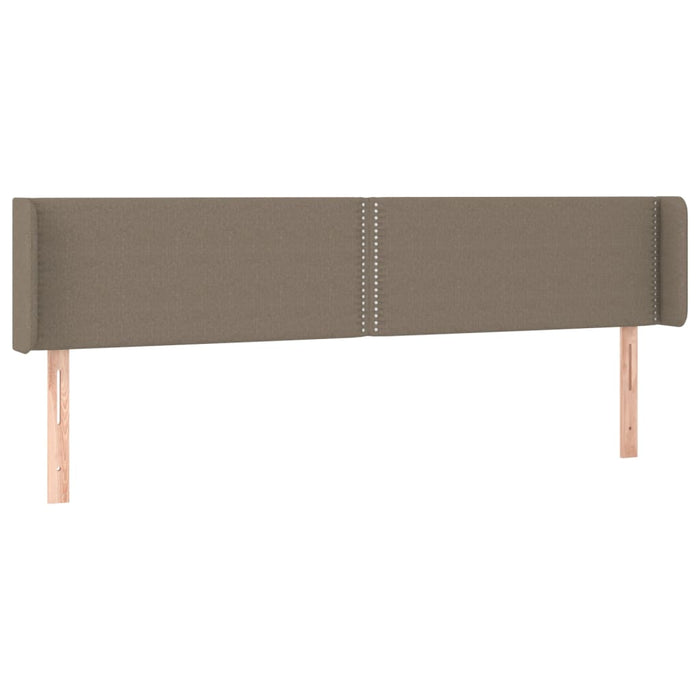 Tăblie de pat cu aripioare gri taupe 183x16x78/88 cm textil WALTI