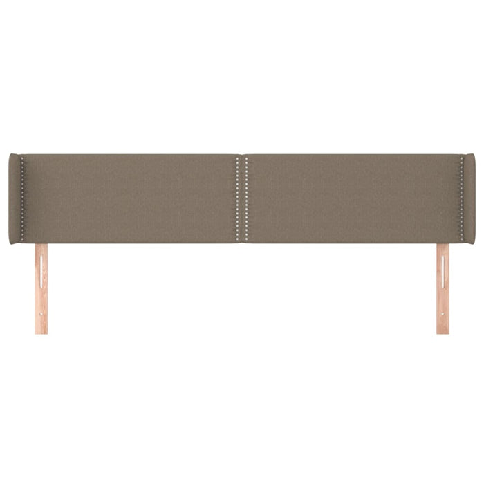 Tăblie de pat cu aripioare gri taupe 183x16x78/88 cm textil WALTI