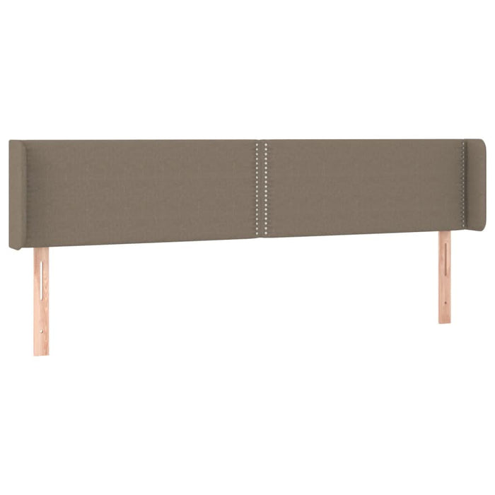 Tăblie de pat cu aripioare gri taupe 203x16x78/88 cm textil - WALTI WALTI