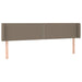 Tăblie de pat cu aripioare gri taupe 203x16x78/88 cm textil - WALTI WALTI