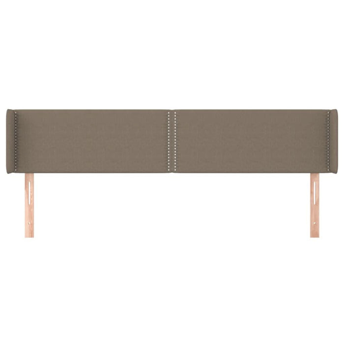 Tăblie de pat cu aripioare gri taupe 203x16x78/88 cm textil - WALTI WALTI