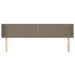 Tăblie de pat cu aripioare gri taupe 203x16x78/88 cm textil - WALTI WALTI