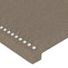 Tăblie de pat cu aripioare gri taupe 203x16x78/88 cm textil - WALTI WALTI