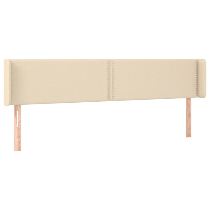 Tăblie de pat cu aripioare, crem, 203x16x78/88 cm textil WALTI