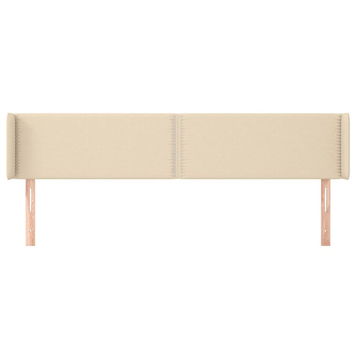 Tăblie de pat cu aripioare, crem, 203x16x78/88 cm textil WALTI