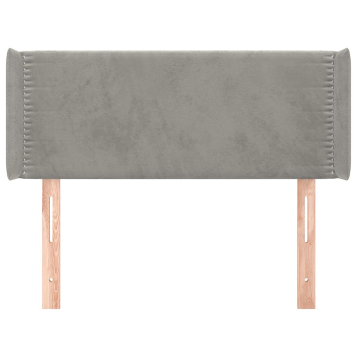 Tăblie de pat cu aripioare gri deschis 83x16x78/88 cm catifea - WALTI WALTI