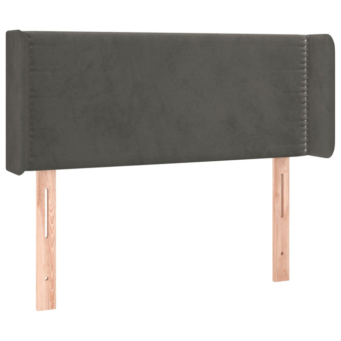 Tăblie de pat cu aripioare gri închis 93x16x78/88 cm catifea - WALTI WALTI