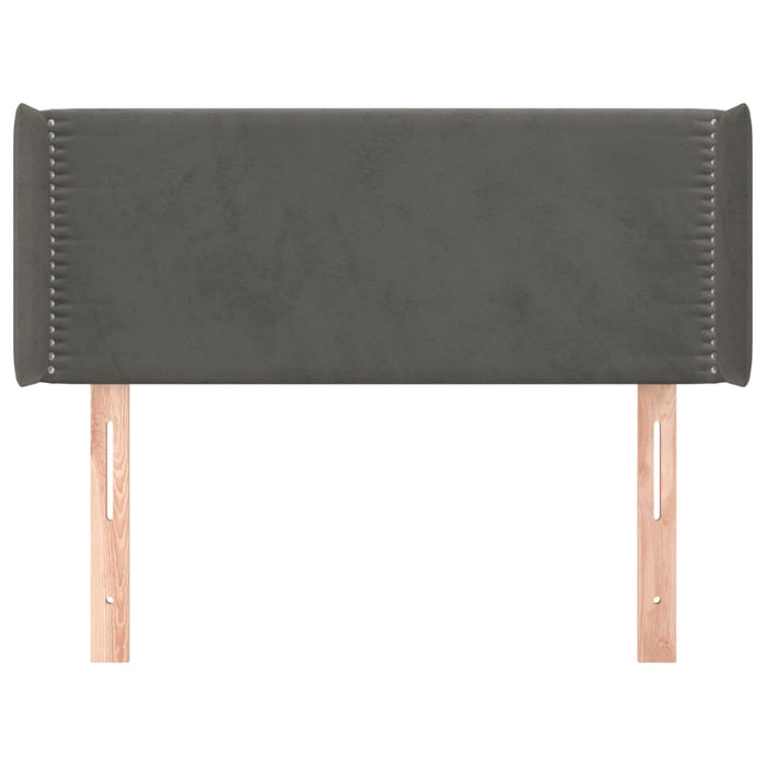 Tăblie de pat cu aripioare gri închis 93x16x78/88 cm catifea - WALTI WALTI