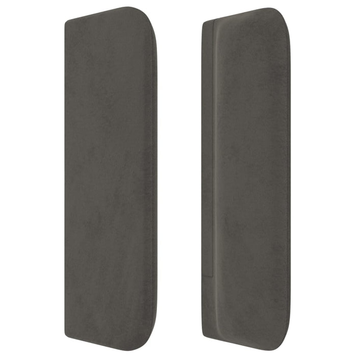 Tăblie de pat cu aripioare gri închis 103x16x78/88 cm catifea WALTI