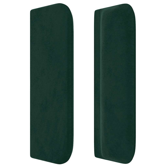 Tăblie de pat cu aripioare verde închis 103x16x78/88 cm catifea WALTI