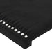 Tăblie de pat cu aripioare negru 147x16x78/88 cm catifea - WALTI WALTI
