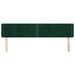 Tăblie de pat cu aripioare verde închis 203x16x78/88 cm catifea - WALTI WALTI