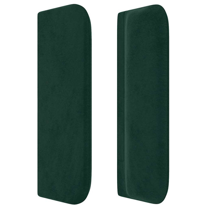 Tăblie de pat cu aripioare verde închis 203x16x78/88 cm catifea - WALTI WALTI